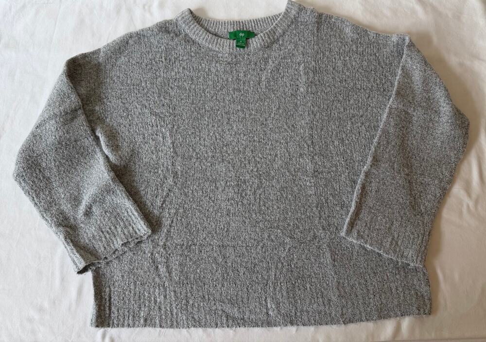 Dip Heathered Gray Crewneck Boxy Fit Sweater Women’s Size Small